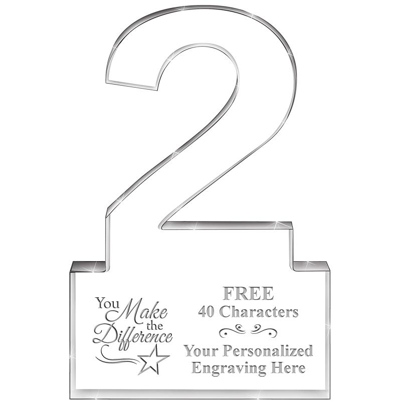 6" 2 YEARS OF SERVICE ACRYLIC