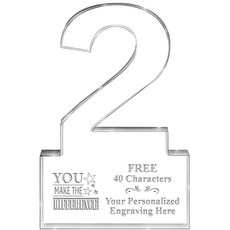 6" 2 YEARS OF SERVICE ACRYLIC