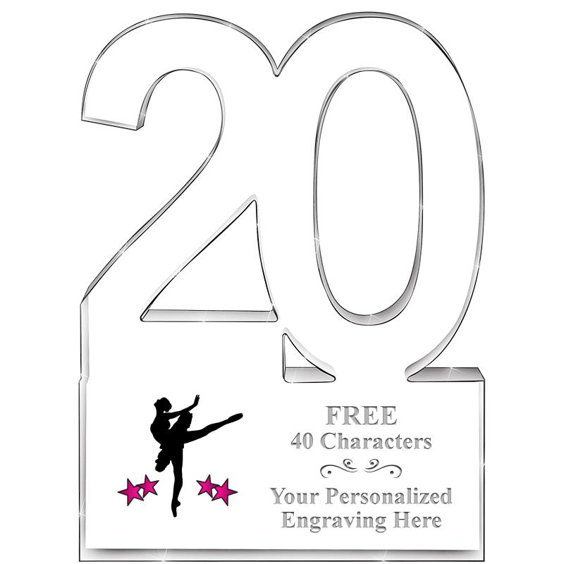 6" 20 YEARS OF SERVICE ACRYLIC