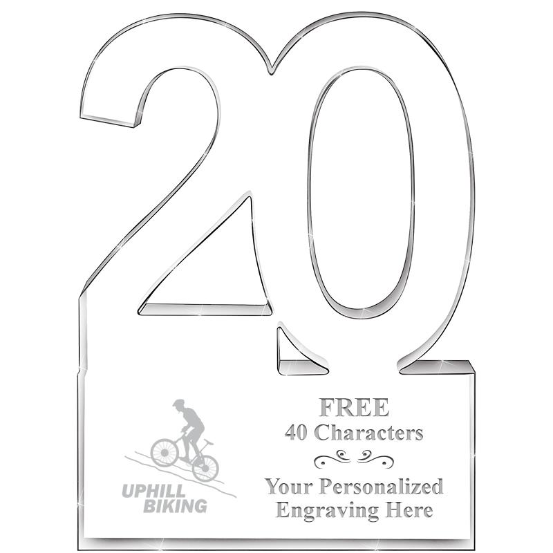 6" 20 YEARS OF SERVICE ACRYLIC