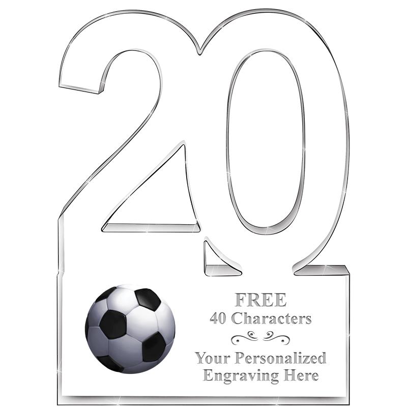 6" 20 YEARS OF SERVICE ACRYLIC