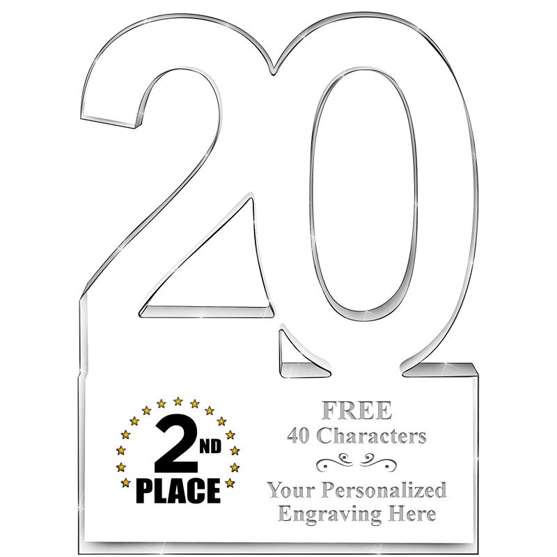 6" 20 YEARS OF SERVICE ACRYLIC