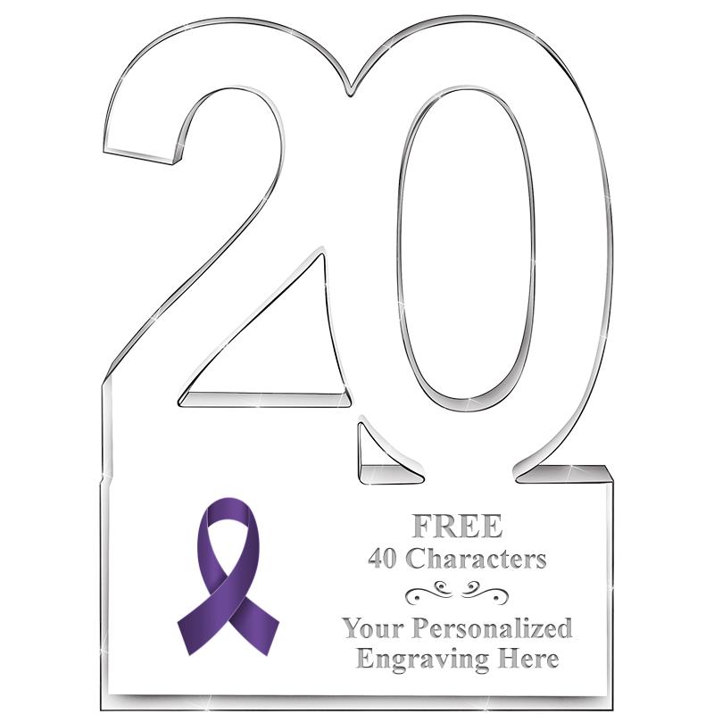 6" 20 YEARS OF SERVICE ACRYLIC