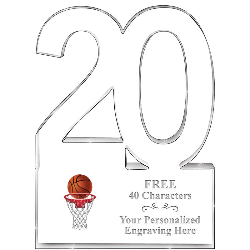 6" 20 YEARS OF SERVICE ACRYLIC