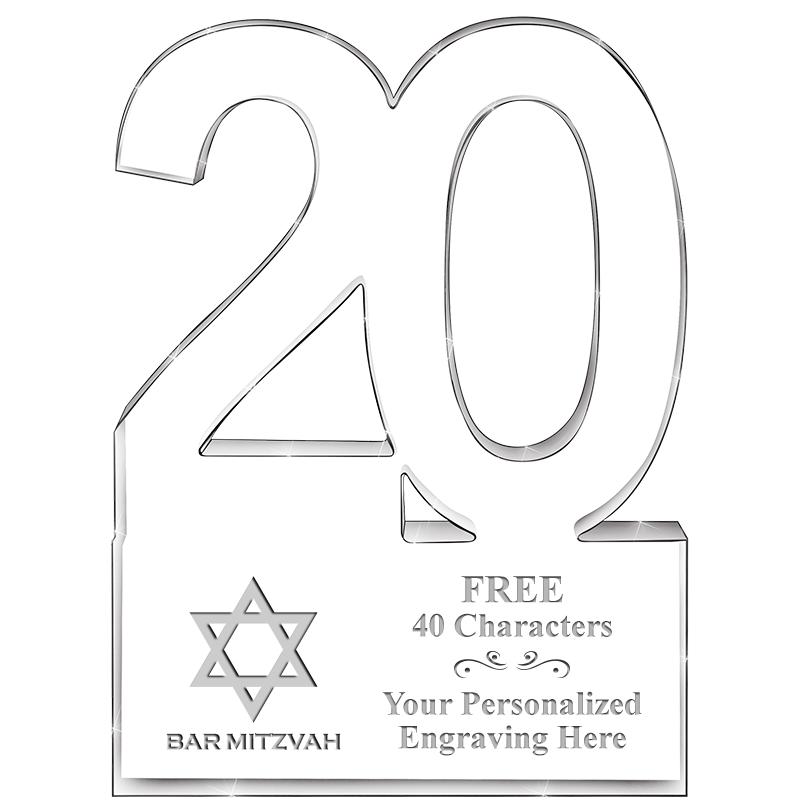 6" 20 YEARS OF SERVICE ACRYLIC