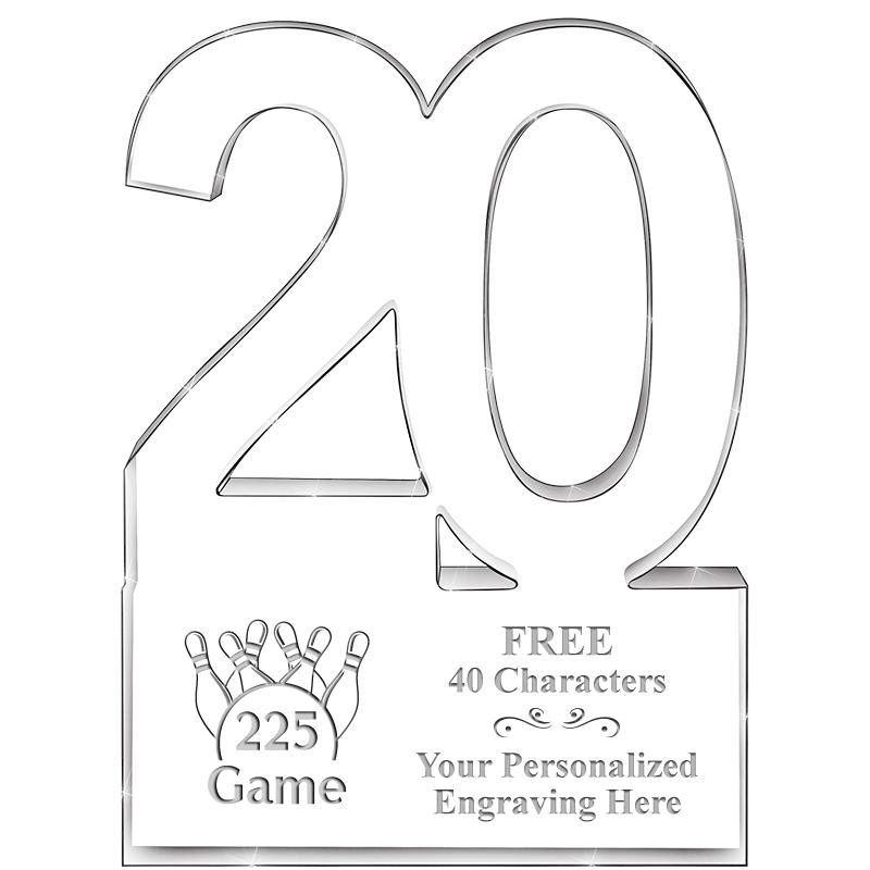 6" 20 YEARS OF SERVICE ACRYLIC