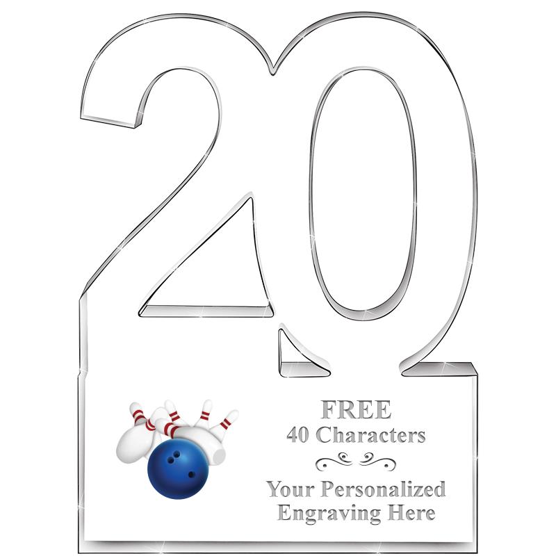 6" 20 YEARS OF SERVICE ACRYLIC