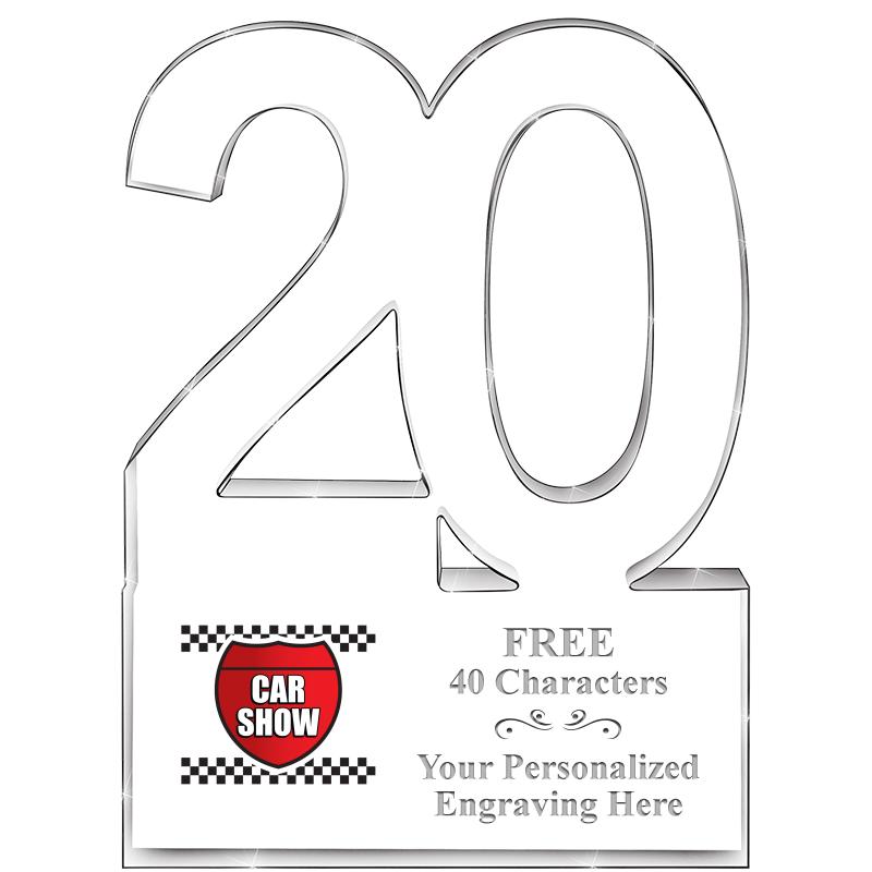 6" 20 YEARS OF SERVICE ACRYLIC