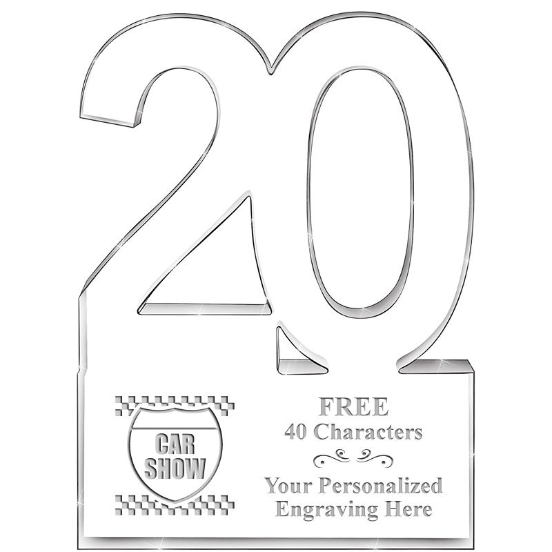 6" 20 YEARS OF SERVICE ACRYLIC