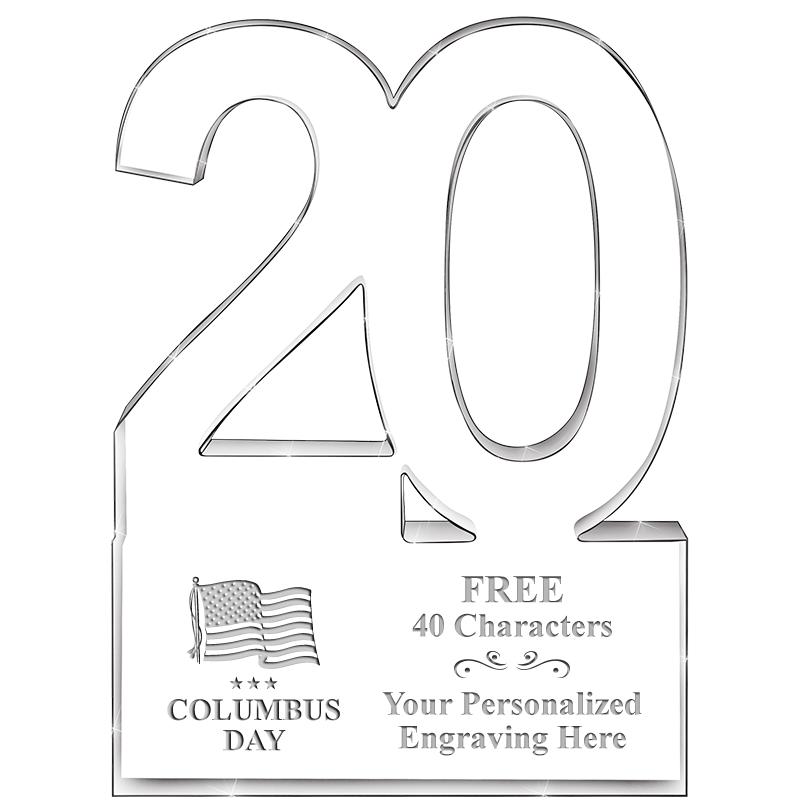 6" 20 YEARS OF SERVICE ACRYLIC