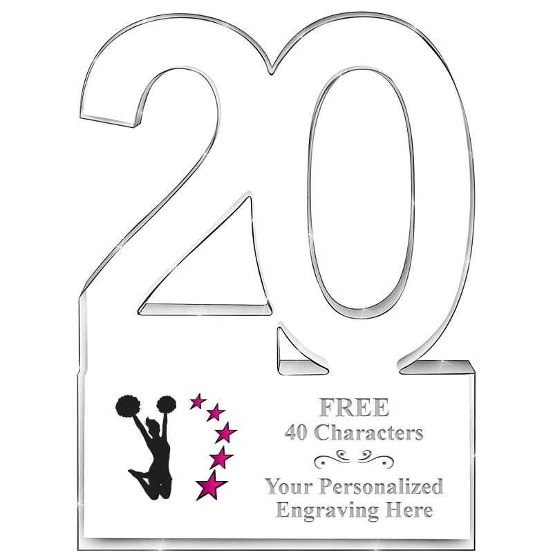 6" 20 YEARS OF SERVICE ACRYLIC