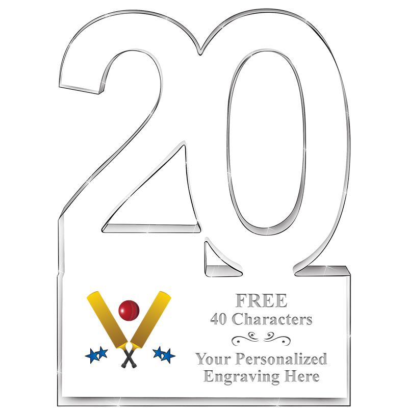 6" 20 YEARS OF SERVICE ACRYLIC