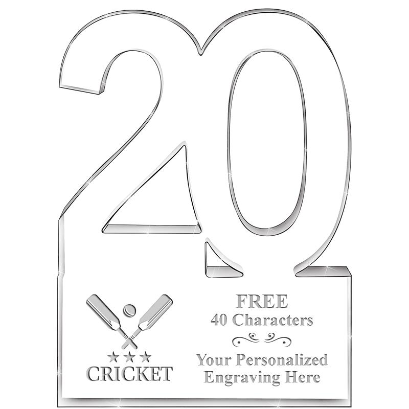 6" 20 YEARS OF SERVICE ACRYLIC