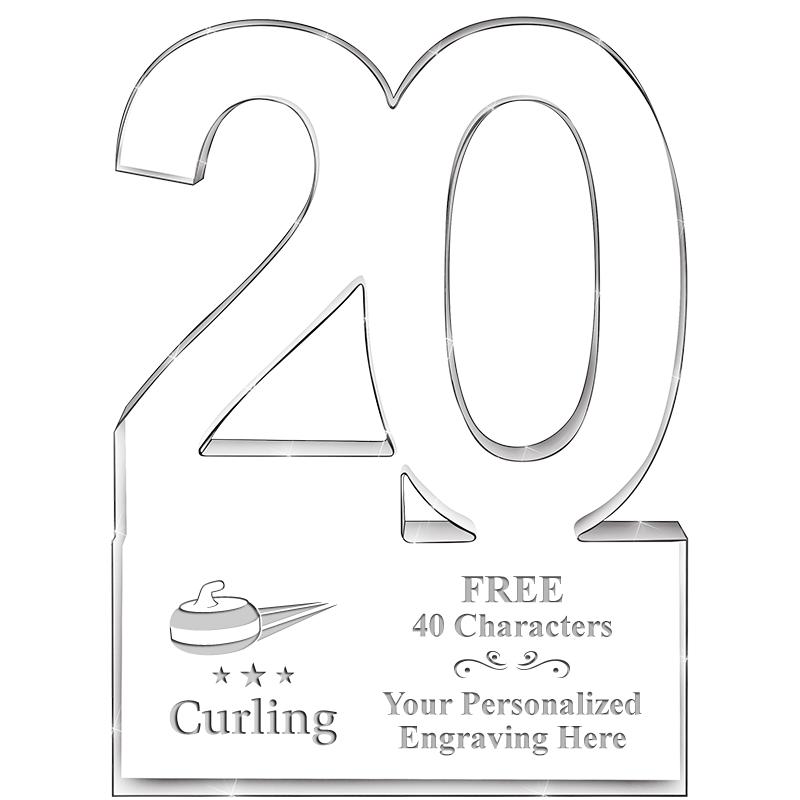 6" 20 YEARS OF SERVICE ACRYLIC