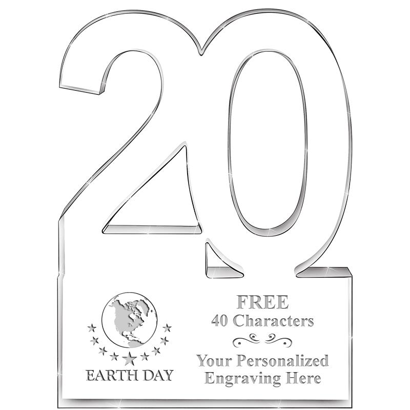 6" 20 YEARS OF SERVICE ACRYLIC