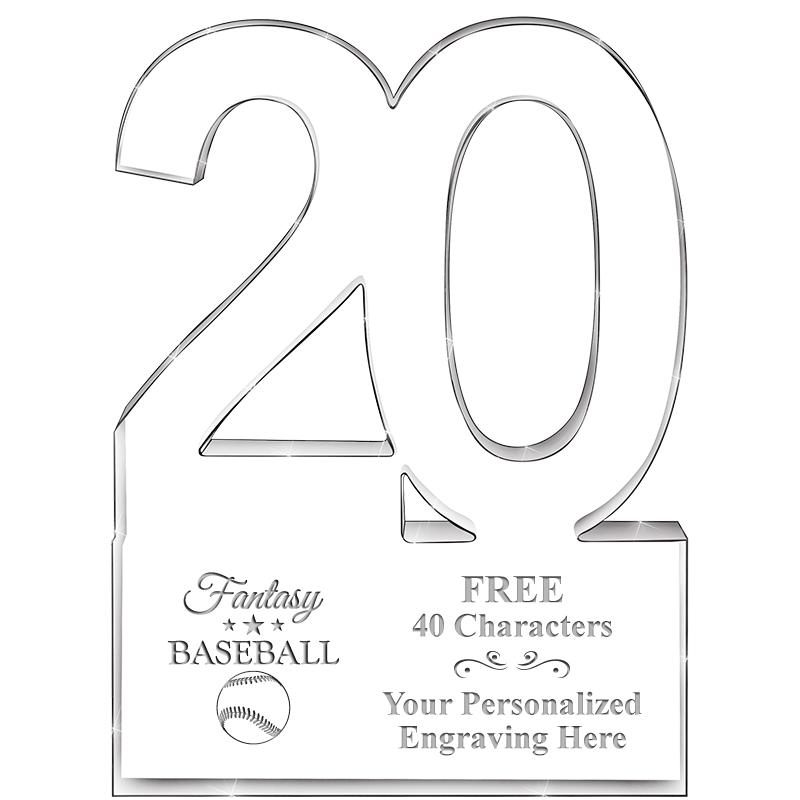 6" 20 YEARS OF SERVICE ACRYLIC