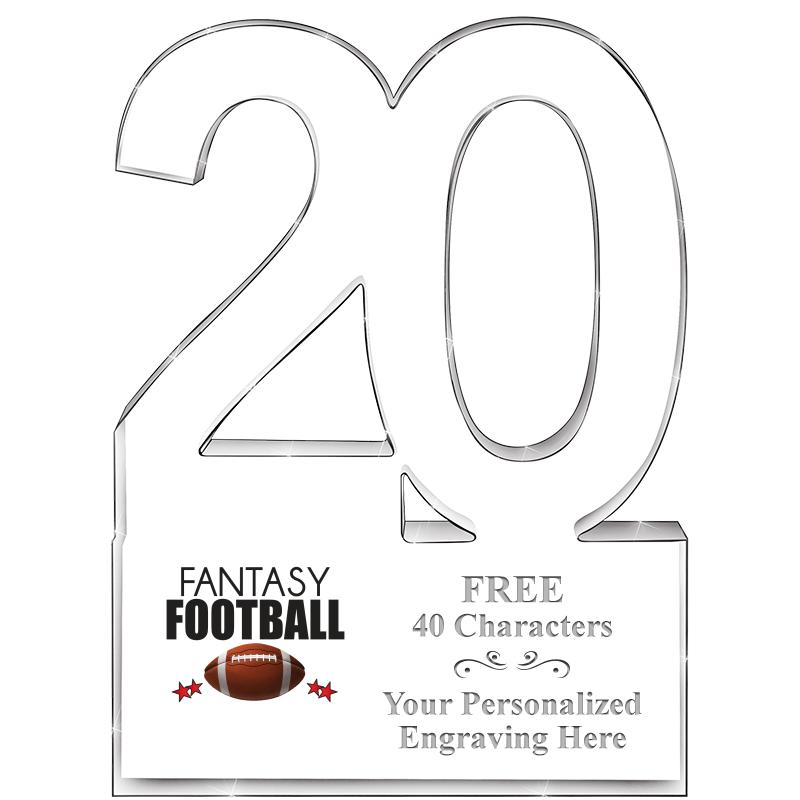 6" 20 YEARS OF SERVICE ACRYLIC