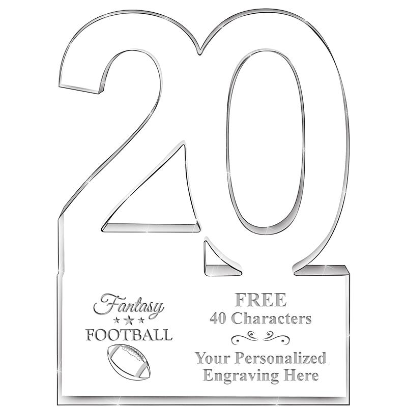 6" 20 YEARS OF SERVICE ACRYLIC