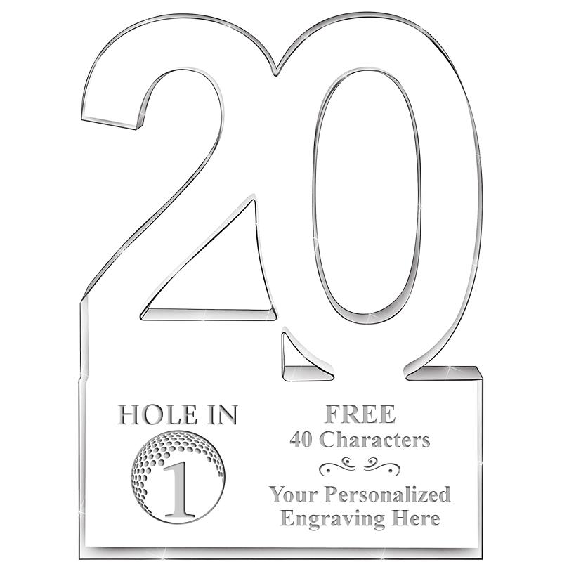 6" 20 YEARS OF SERVICE ACRYLIC
