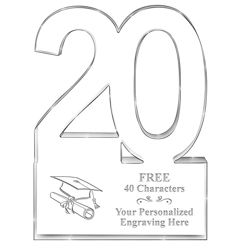 6" 20 YEARS OF SERVICE ACRYLIC