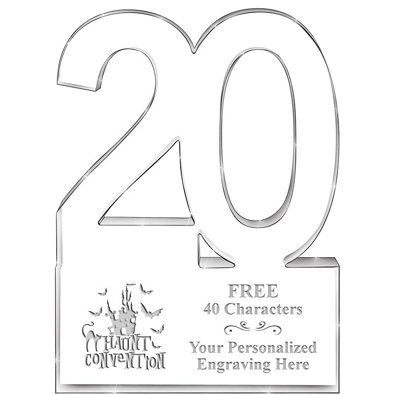 6" 20 YEARS OF SERVICE ACRYLIC