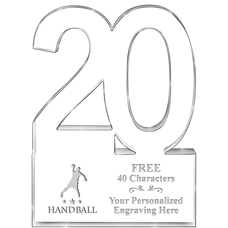 6" 20 YEARS OF SERVICE ACRYLIC