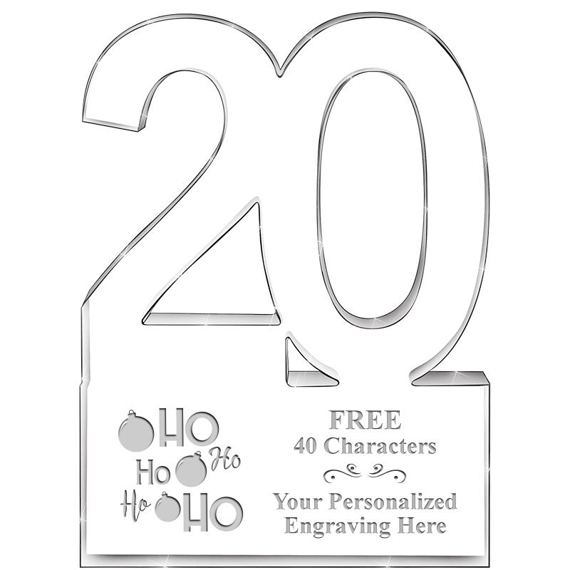 6" 20 YEARS OF SERVICE ACRYLIC