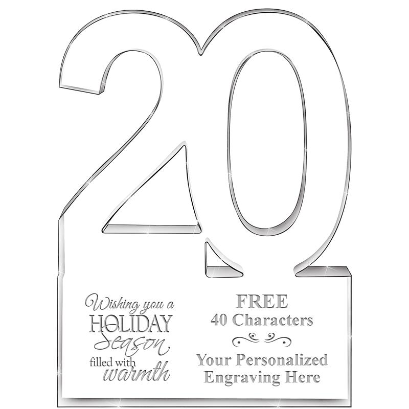 6" 20 YEARS OF SERVICE ACRYLIC