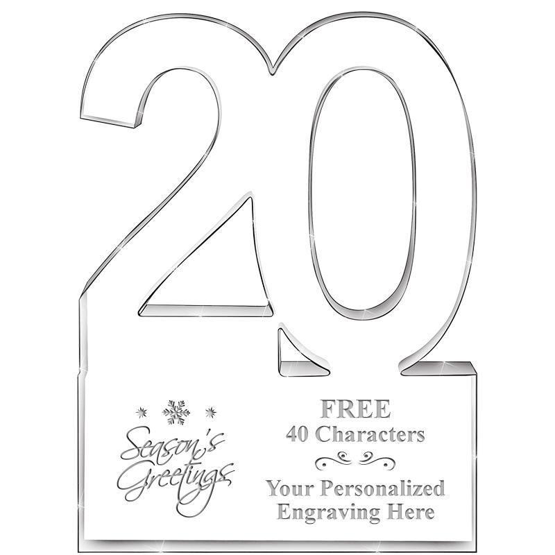 6" 20 YEARS OF SERVICE ACRYLIC