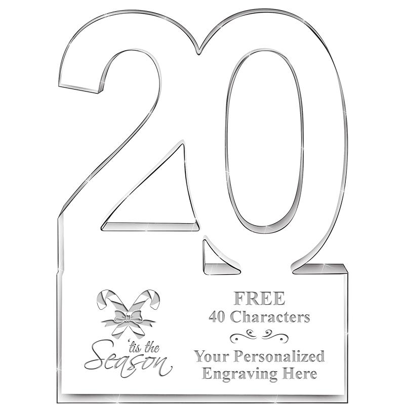 6" 20 YEARS OF SERVICE ACRYLIC