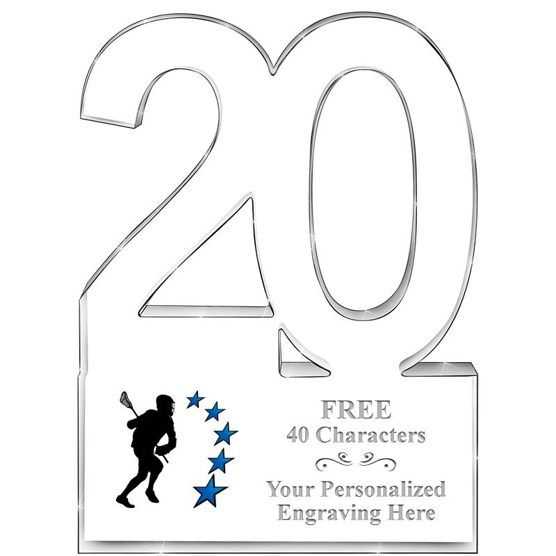 6" 20 YEARS OF SERVICE ACRYLIC