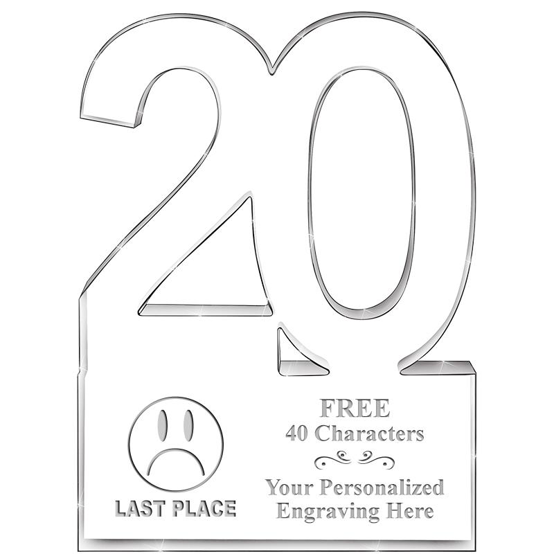 6" 20 YEARS OF SERVICE ACRYLIC