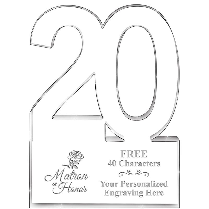 6" 20 YEARS OF SERVICE ACRYLIC