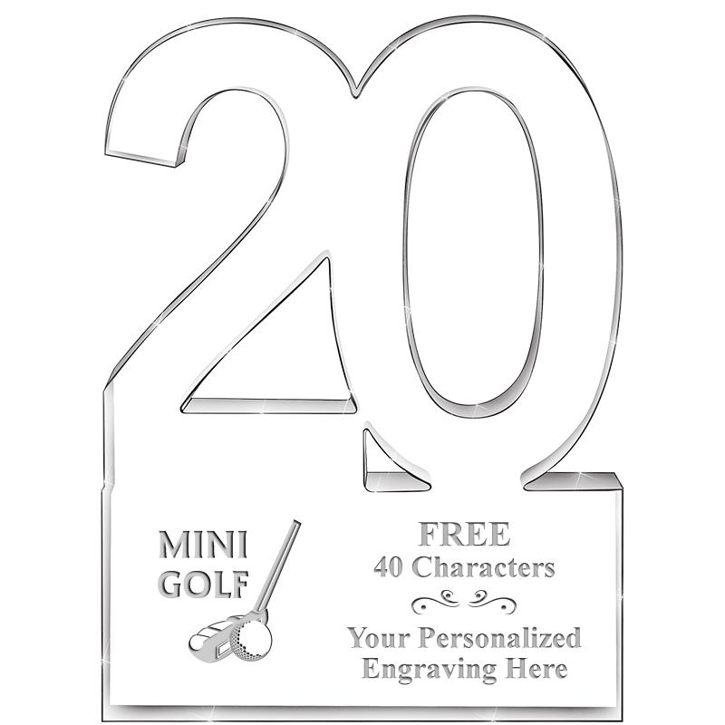 6" 20 YEARS OF SERVICE ACRYLIC