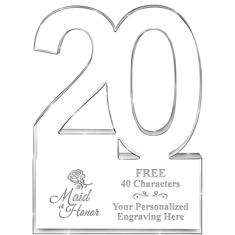 6" 20 YEARS OF SERVICE ACRYLIC