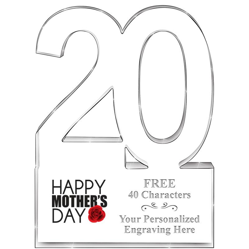 6" 20 YEARS OF SERVICE ACRYLIC