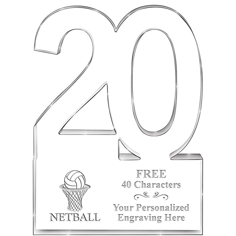 6" 20 YEARS OF SERVICE ACRYLIC