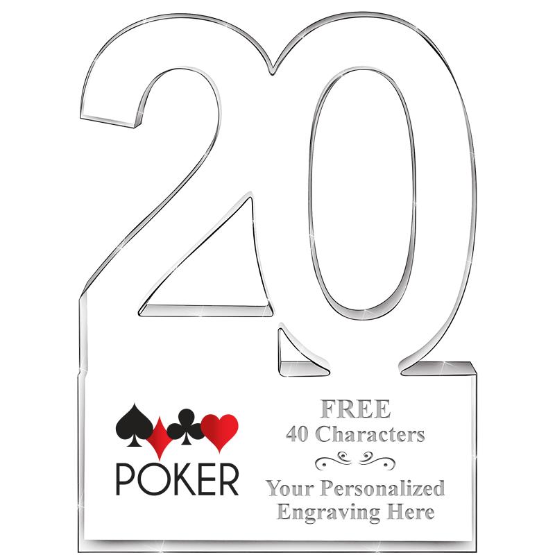 6" 20 YEARS OF SERVICE ACRYLIC