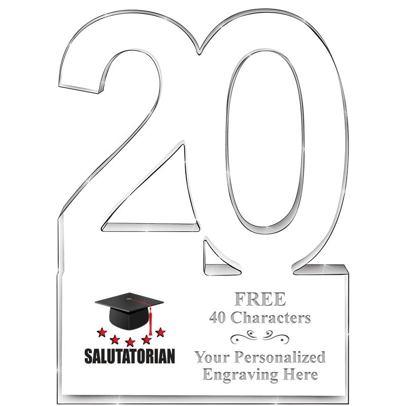 6" 20 YEARS OF SERVICE ACRYLIC