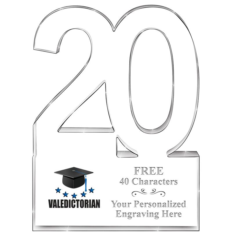 6" 20 YEARS OF SERVICE ACRYLIC