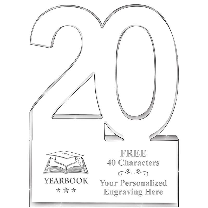 6" 20 YEARS OF SERVICE ACRYLIC