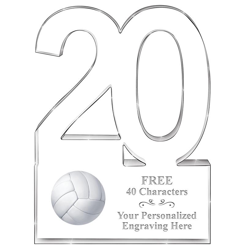 6" 20 YEARS OF SERVICE ACRYLIC