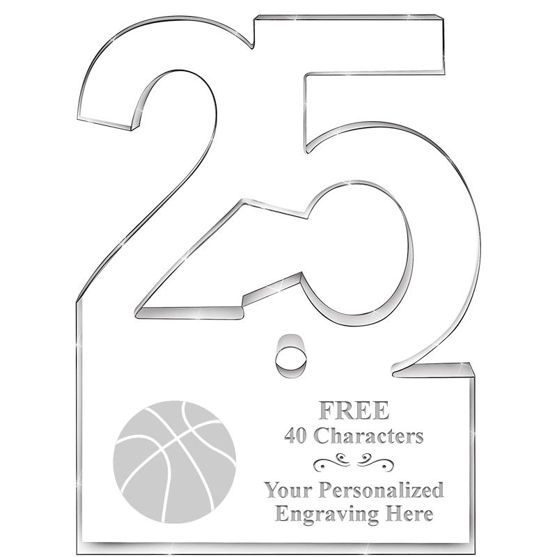 6" 25 YEARS OF SERVICE ACRYLIC