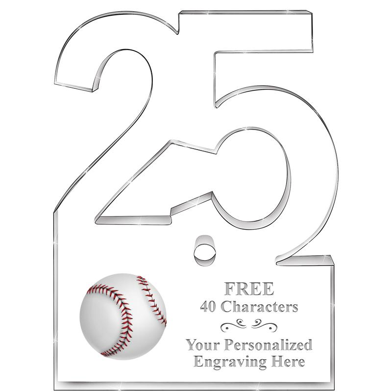 6" 25 YEARS OF SERVICE ACRYLIC