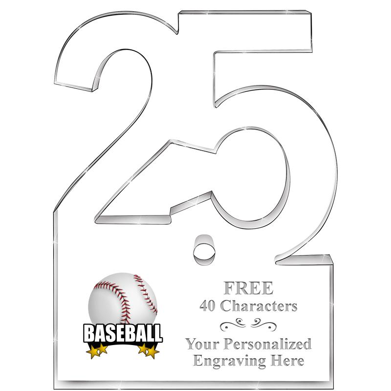 6" 25 YEARS OF SERVICE ACRYLIC