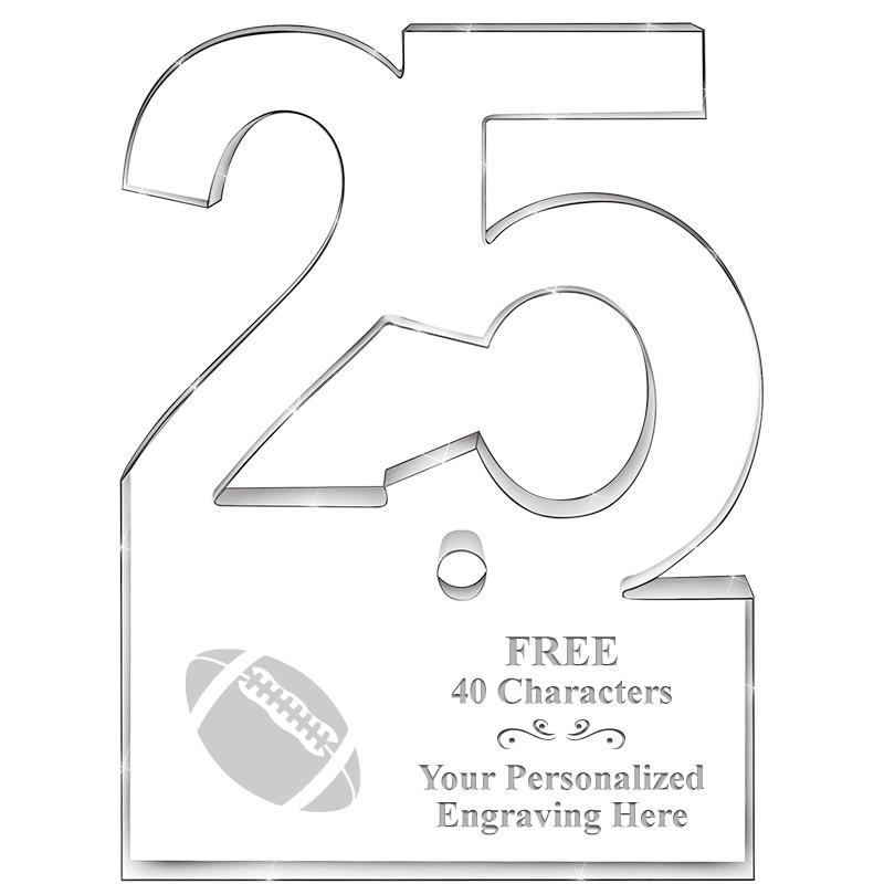 6" 25 YEARS OF SERVICE ACRYLIC