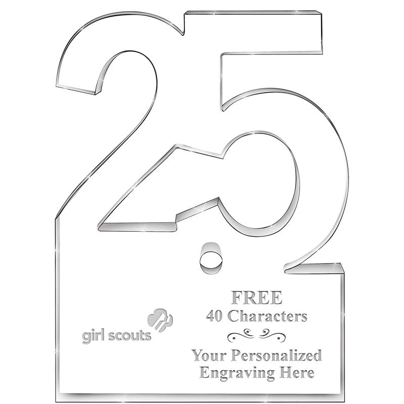 6" 25 YEARS OF SERVICE ACRYLIC