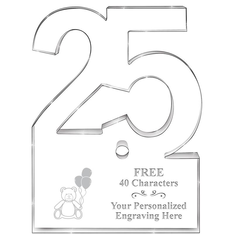 6" 25 YEARS OF SERVICE ACRYLIC