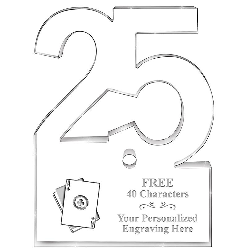 6" 25 YEARS OF SERVICE ACRYLIC