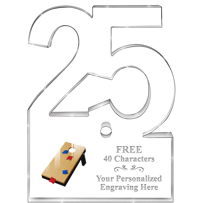 6" 25 YEARS OF SERVICE ACRYLIC